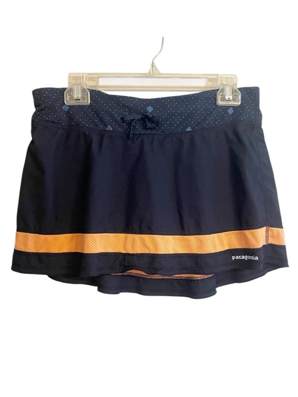 Patagonia Raft & Run Blue Orange Skort Size Medium Pickle Ball Tennis Core